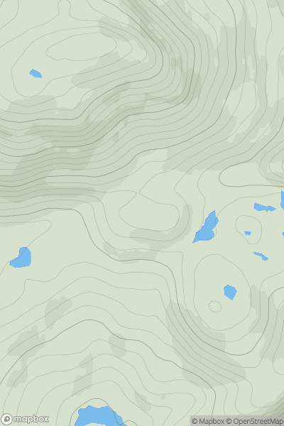 Thumbnail image for Creag nan Eilid South Top showing contour plot for surrounding peak