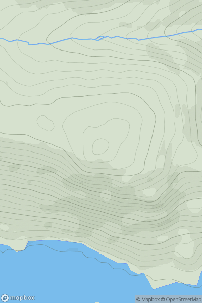 Thumbnail image for Meall Bac a' Chul-dhoire showing contour plot for surrounding peak
