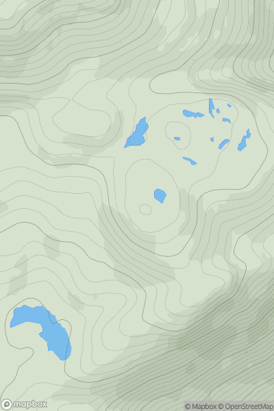 Thumbnail image for Creag nan Eilid Far South Top showing contour plot for surrounding peak