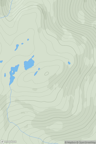 Thumbnail image for Leathad Buidhe showing contour plot for surrounding peak