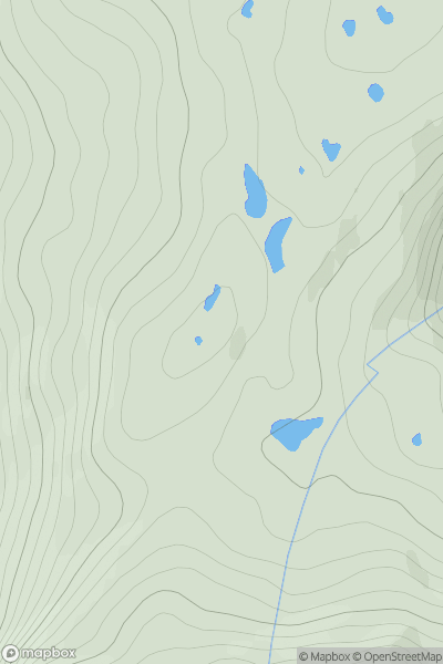 Thumbnail image for A' Choineach Beag South Top showing contour plot for surrounding peak