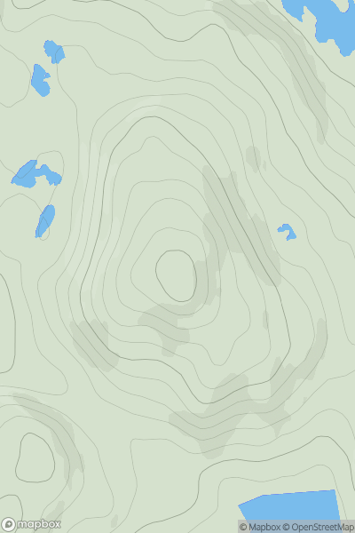 Thumbnail image for Meallan Mhic Aonghais showing contour plot for surrounding peak