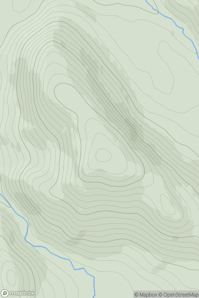Thumbnail image for Meall a' Ghlas Leothaid showing contour plot for surrounding peak
