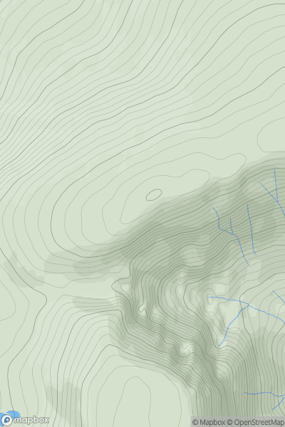 Thumbnail image for Stob Poite Coire Ardair showing contour plot for surrounding peak