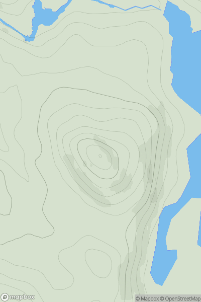 Thumbnail image for Cnoc Loch Bad an Sgalaig showing contour plot for surrounding peak