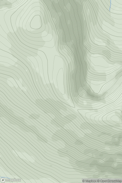 Thumbnail image for Spidean Toll nam Biast showing contour plot for surrounding peak