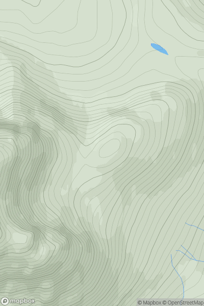 Thumbnail image for Meall Dubh na Drochaid showing contour plot for surrounding peak