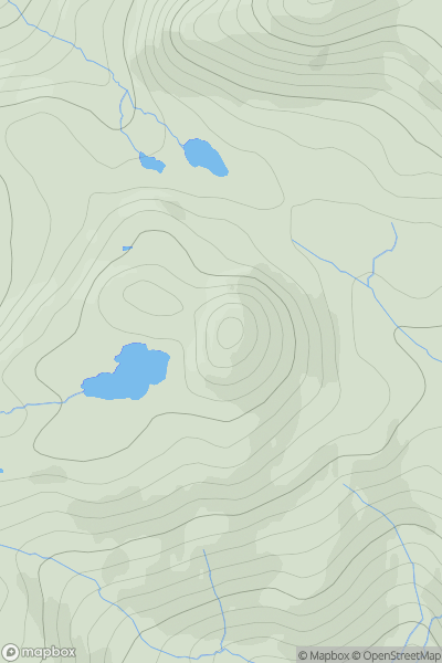 Thumbnail image for Meall na Caillich South Top showing contour plot for surrounding peak