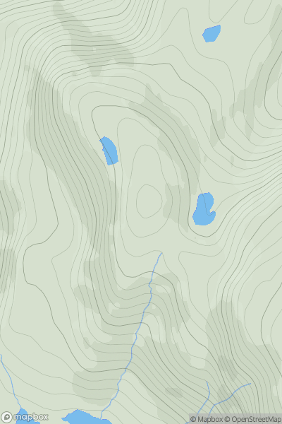 Thumbnail image for Meall a' Chuail showing contour plot for surrounding peak
