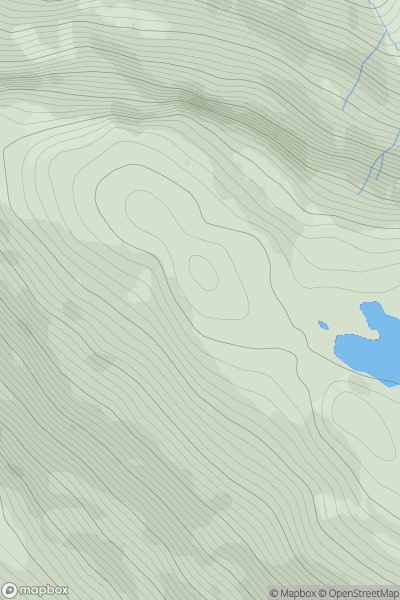Thumbnail image for Ben Shieldaig NW Top showing contour plot for surrounding peak