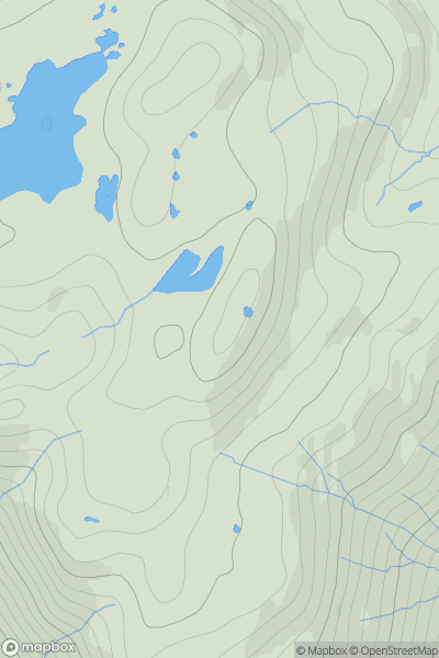 Thumbnail image for Torr na h-Iolaire Far South Top showing contour plot for surrounding peak