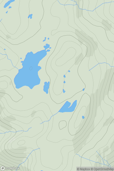 Thumbnail image for Torr na h-Iolaire South Top showing contour plot for surrounding peak