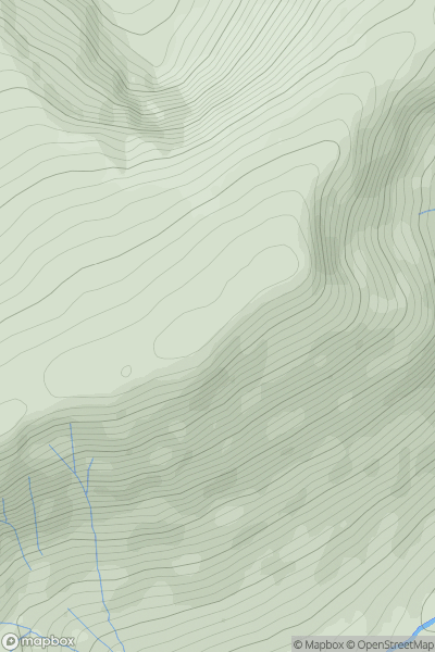 Thumbnail image for Stob Poite Coire Ardair East Top showing contour plot for surrounding peak