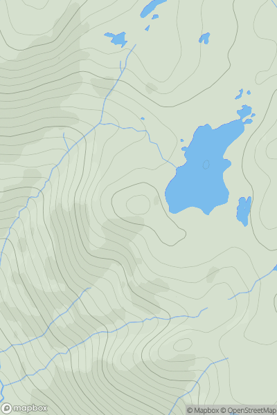 Thumbnail image for Torr na h-Iolaire West Top showing contour plot for surrounding peak