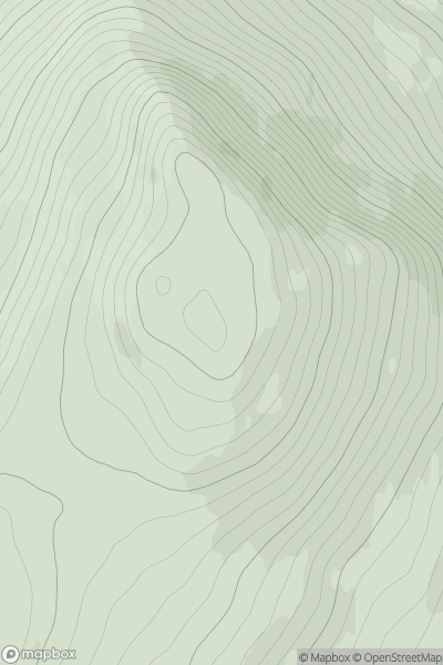 Thumbnail image for Meallan an Leathaid Mhoir showing contour plot for surrounding peak