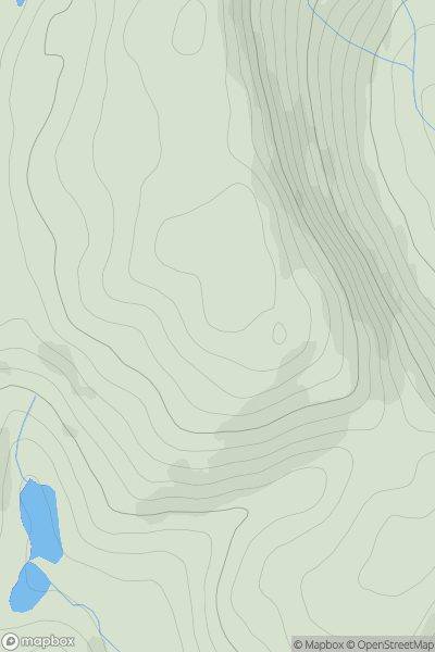 Thumbnail image for Carn Chailein showing contour plot for surrounding peak