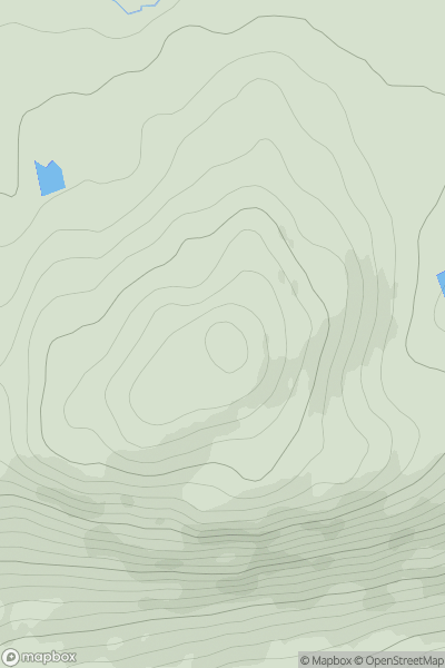 Thumbnail image for Meallan Mhic Iamhair showing contour plot for surrounding peak