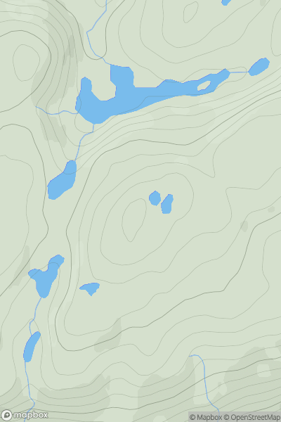 Thumbnail image for Meall Loch Airigh Alasdair showing contour plot for surrounding peak