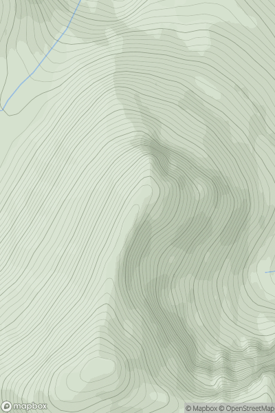 Thumbnail image for Beinn Dearg Mor North Top showing contour plot for surrounding peak