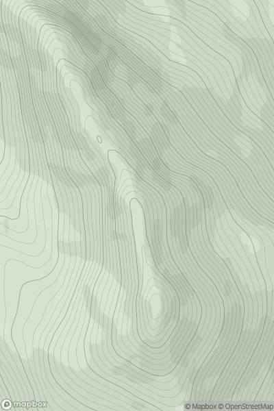 Thumbnail image for Beinn Dearg Bheag North Top showing contour plot for surrounding peak