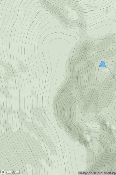Thumbnail image for Beinn a' Chaorainn North Top showing contour plot for surrounding peak