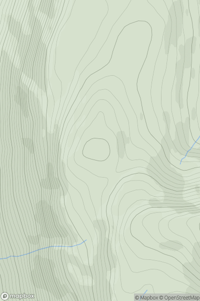 Thumbnail image for Creag Rainich West Top showing contour plot for surrounding peak