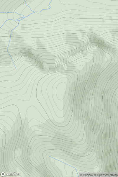 Thumbnail image for Creag Mhor a' Bhinnein showing contour plot for surrounding peak