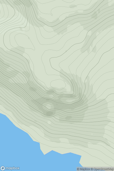 Thumbnail image for Meallan nan Gobhar showing contour plot for surrounding peak