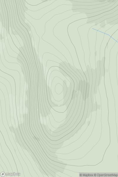 Thumbnail image for Ruigh Mheallain showing contour plot for surrounding peak
