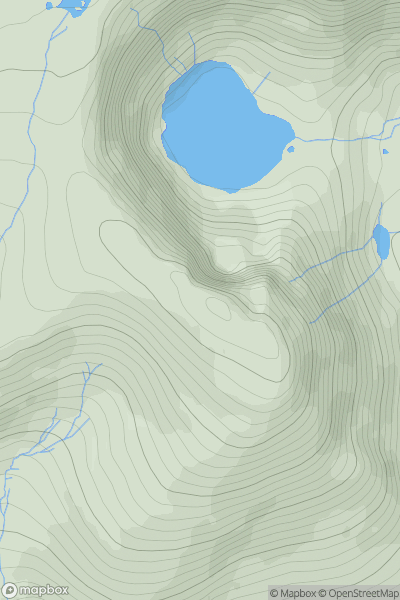 Thumbnail image for Meall Coire Choille-rais showing contour plot for surrounding peak