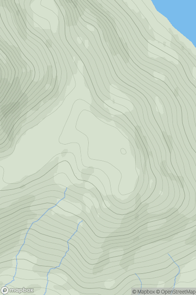 Thumbnail image for Meall Fhuaran showing contour plot for surrounding peak
