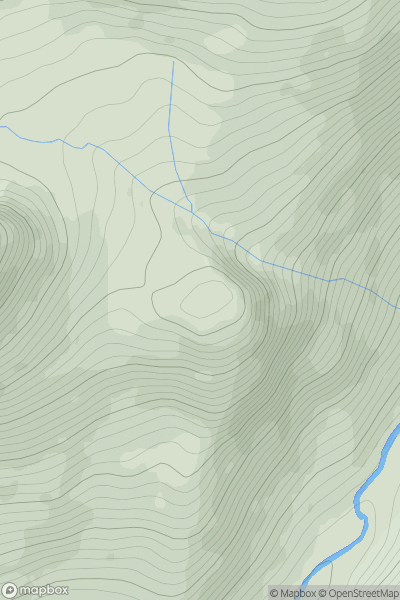 Thumbnail image for Meall Each showing contour plot for surrounding peak