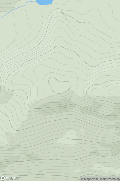 Thumbnail image for Cnoc a' Bhaid-rallaich West Top showing contour plot for surrounding peak