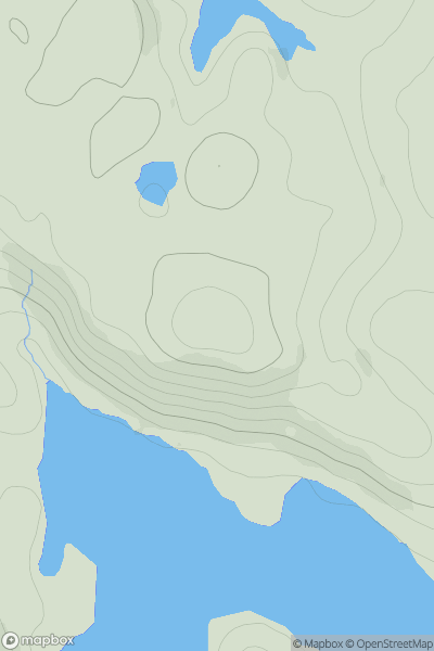 Thumbnail image for Meall an Leathaid Dharaich showing contour plot for surrounding peak