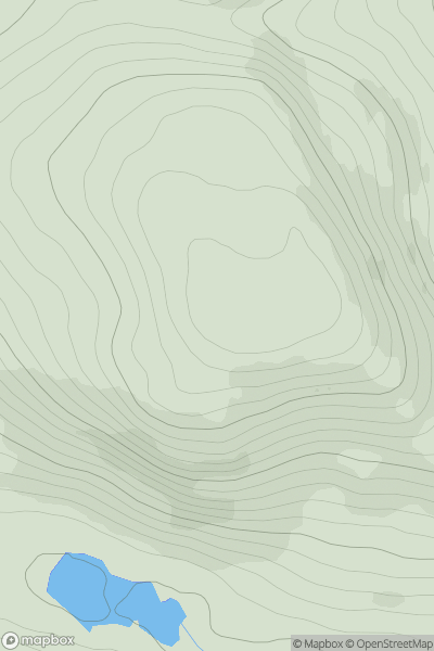 Thumbnail image for Meall Mhic Iomhair showing contour plot for surrounding peak