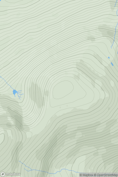 Thumbnail image for Sron a' Choire showing contour plot for surrounding peak