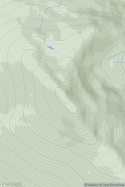 Thumbnail image for Ben Lui NW Top showing contour plot for surrounding peak