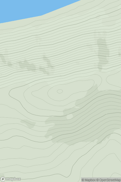 Thumbnail image for An Cabar West Top showing contour plot for surrounding peak