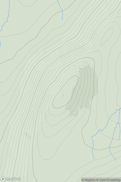 Thumbnail image for Meall an Daimh Mhoir showing contour plot for surrounding peak