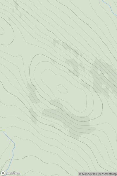 Thumbnail image for Meall Feith Dhiongaig showing contour plot for surrounding peak