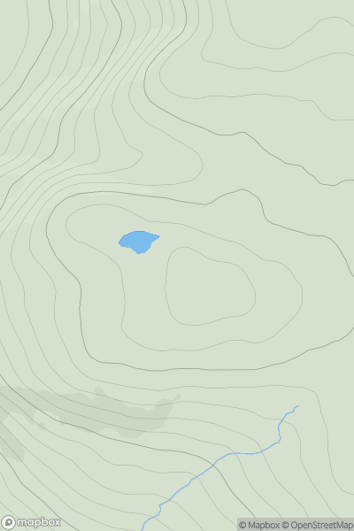 Thumbnail image for Creag Deabharan showing contour plot for surrounding peak