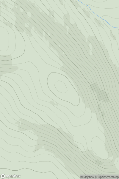 Thumbnail image for Meall Feith Dhiongaig SE Top showing contour plot for surrounding peak