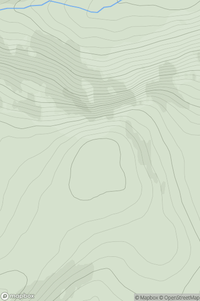 Thumbnail image for Creag Ruadh North Top showing contour plot for surrounding peak