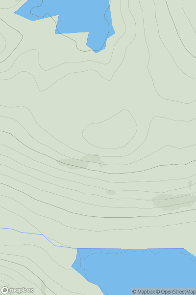 Thumbnail image for Carn Feur-lochain South Top showing contour plot for surrounding peak