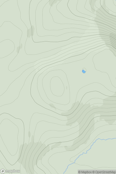 Thumbnail image for Sgor a' Chaorainn West Top showing contour plot for surrounding peak