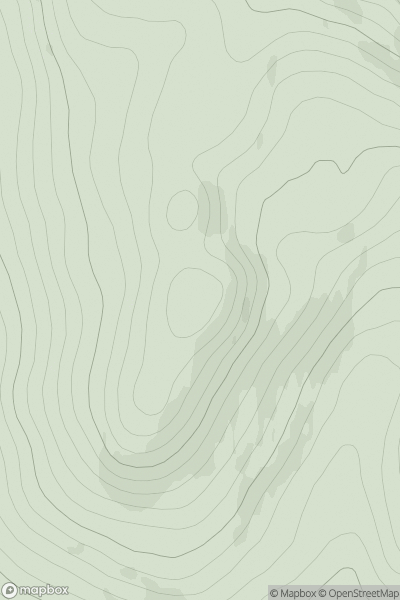 Thumbnail image for Cnoc nan Each Mor South Top showing contour plot for surrounding peak