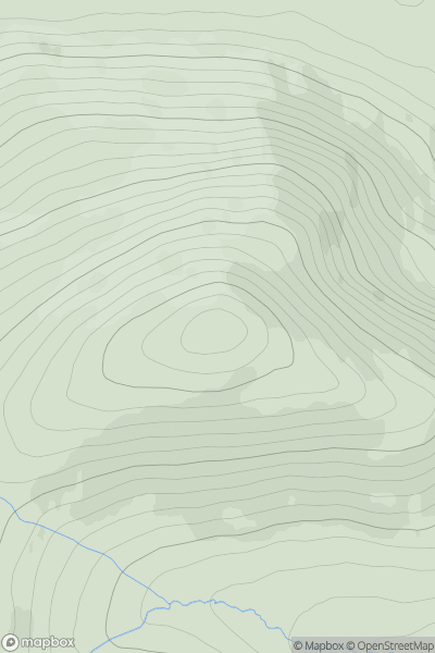 Thumbnail image for Meall an Leathaid showing contour plot for surrounding peak