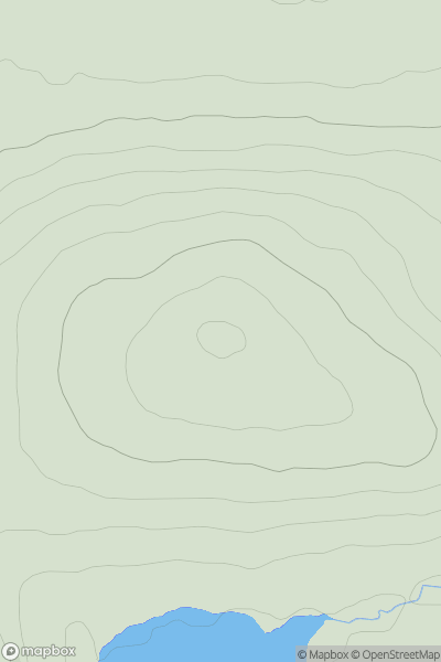 Thumbnail image for Clach Sgoilte showing contour plot for surrounding peak