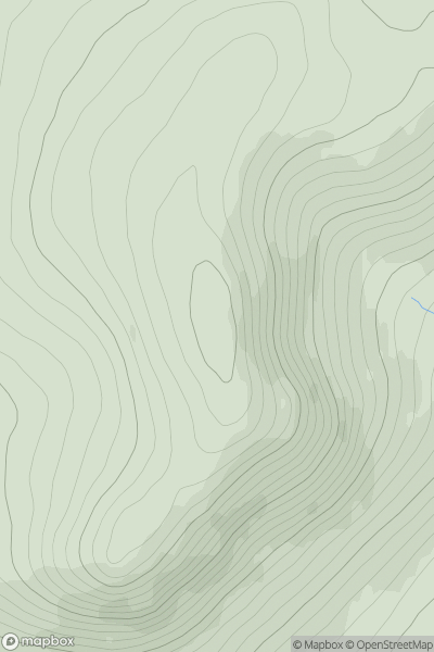 Thumbnail image for Bendeallt showing contour plot for surrounding peak