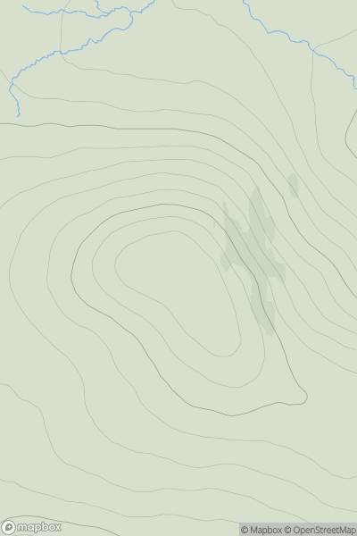Thumbnail image for Meall Bhenneit showing contour plot for surrounding peak